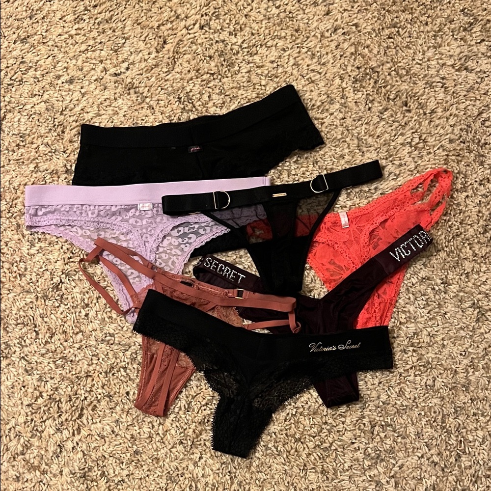 Victoria's Secret Panties - Black, Purple, Red, Brown
